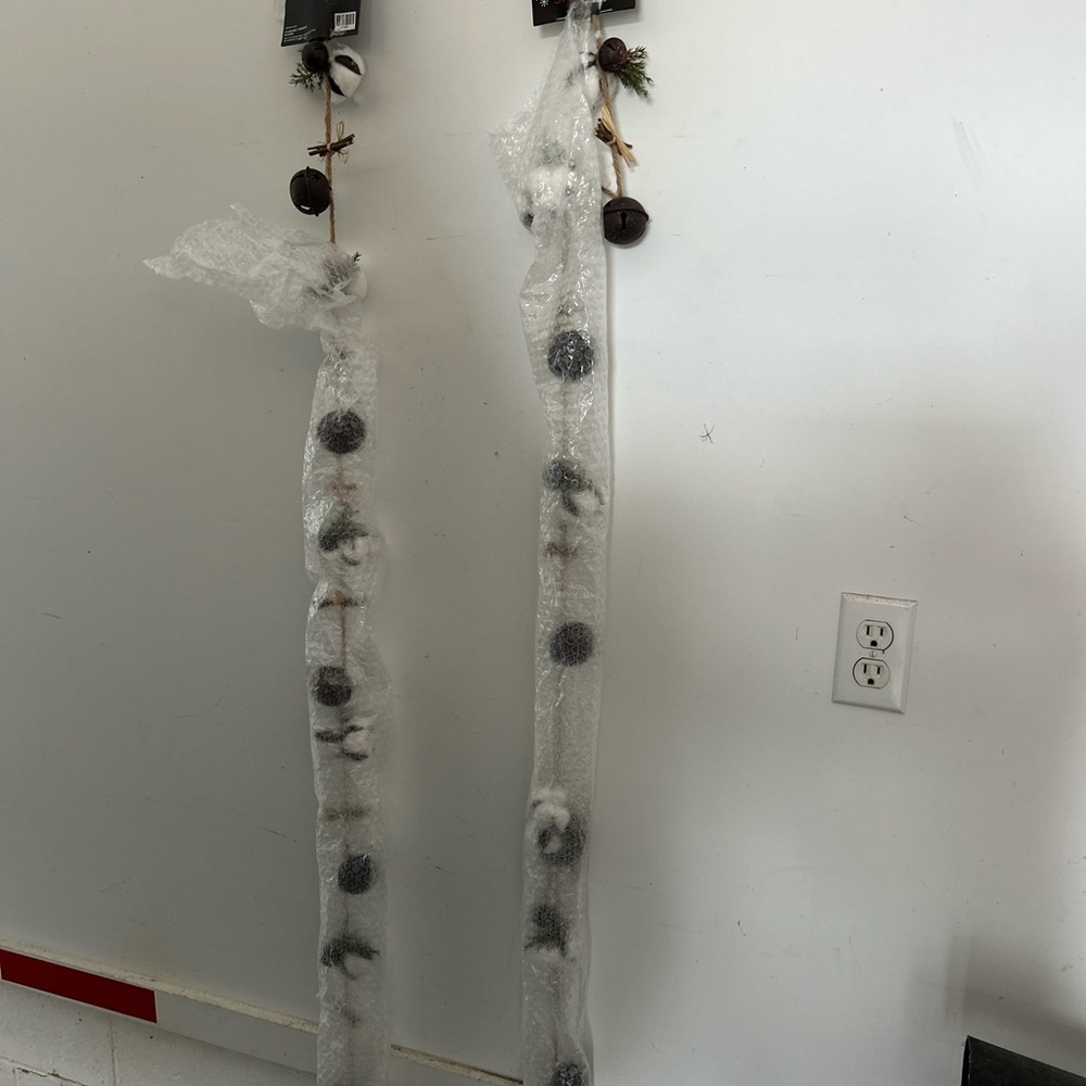 Rustic Brown Cotton and Bells Garland